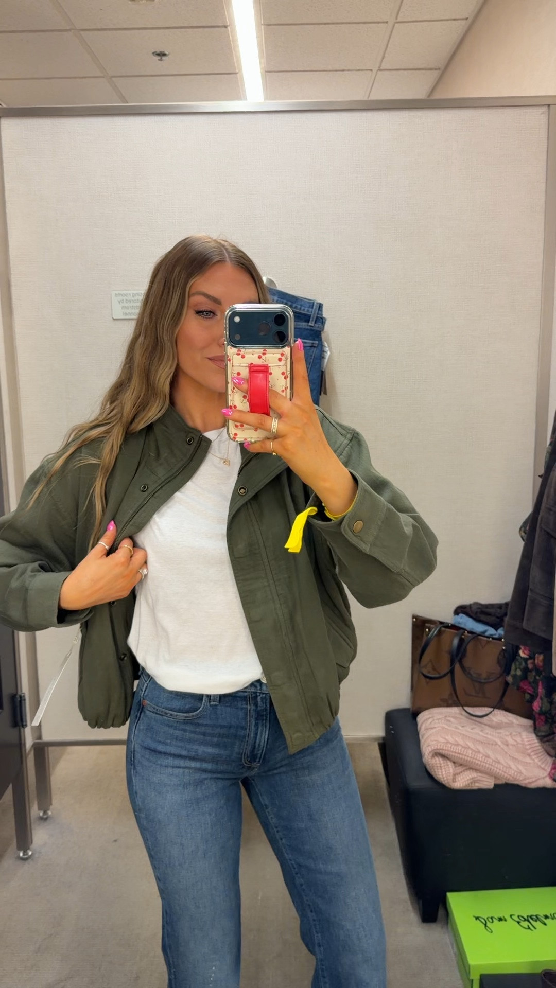 Love this #NSale outfit! Wearing a small jacket, small tee and 27 jeans