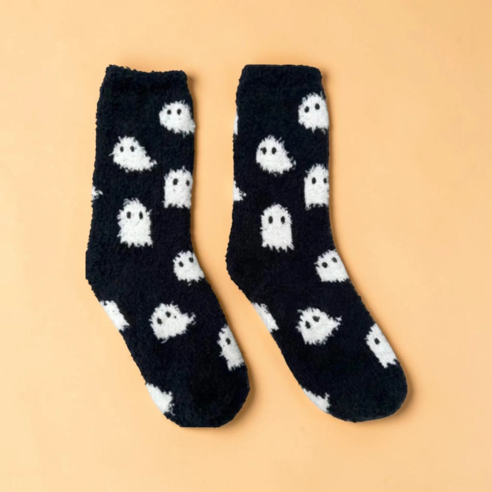 Fuzzy Pajama Ghost Sock | SuzieB Fitness
