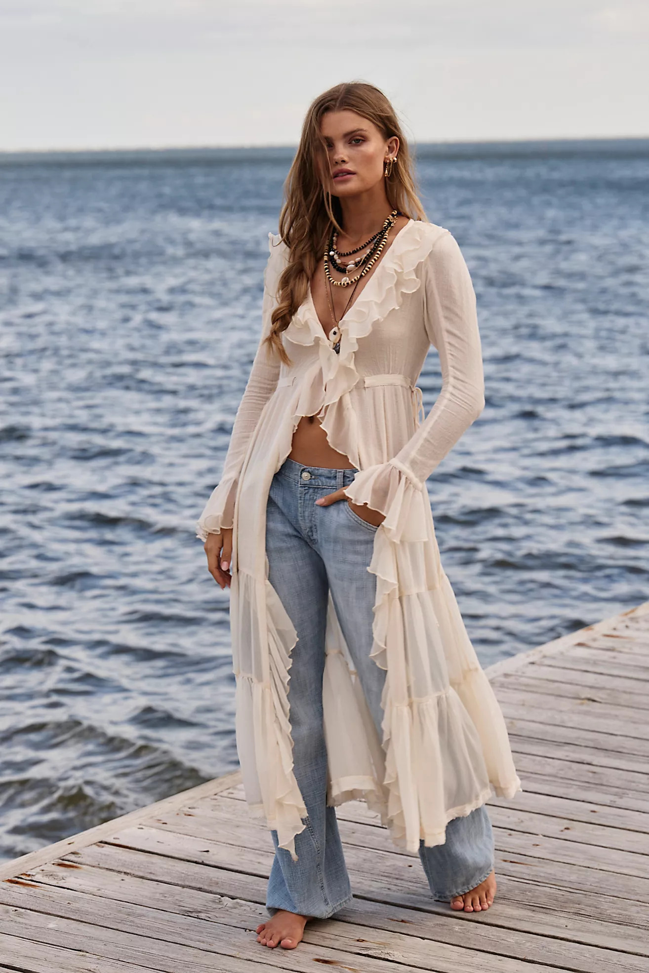 We The Free Highland Low-Rise Twisted Bowed Jeans | Free People (Global - UK&FR Excluded)