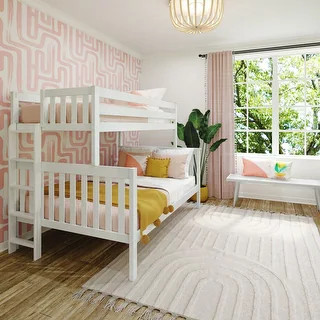 Max and Lily Twin over Full Bunk Bed with Ladder on End - Bed Bath & Beyond - 36018359 | Bed Bath & Beyond