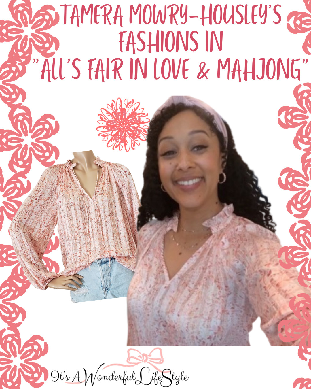 Get Tamera Mowry-Housley's "Pretty in Pink" top in the upcoming Hallmark movie *All's Fair in Love & Mahjong* 

 #LTKSaleAlert