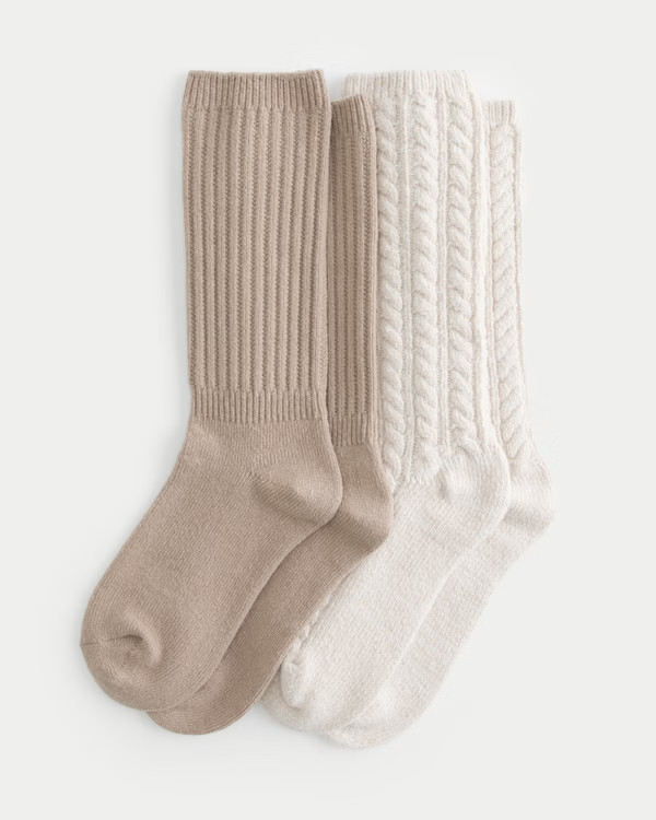Cable-Knit Socks 2-Pack | Hollister (US)