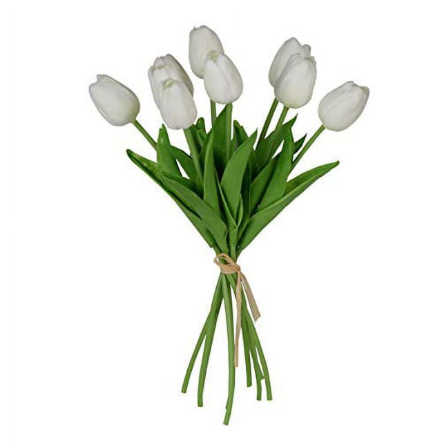Almost Real 5" Tulip 9-Stem Bundle In White-Color:White,Style:Botanical | Walmart (US)