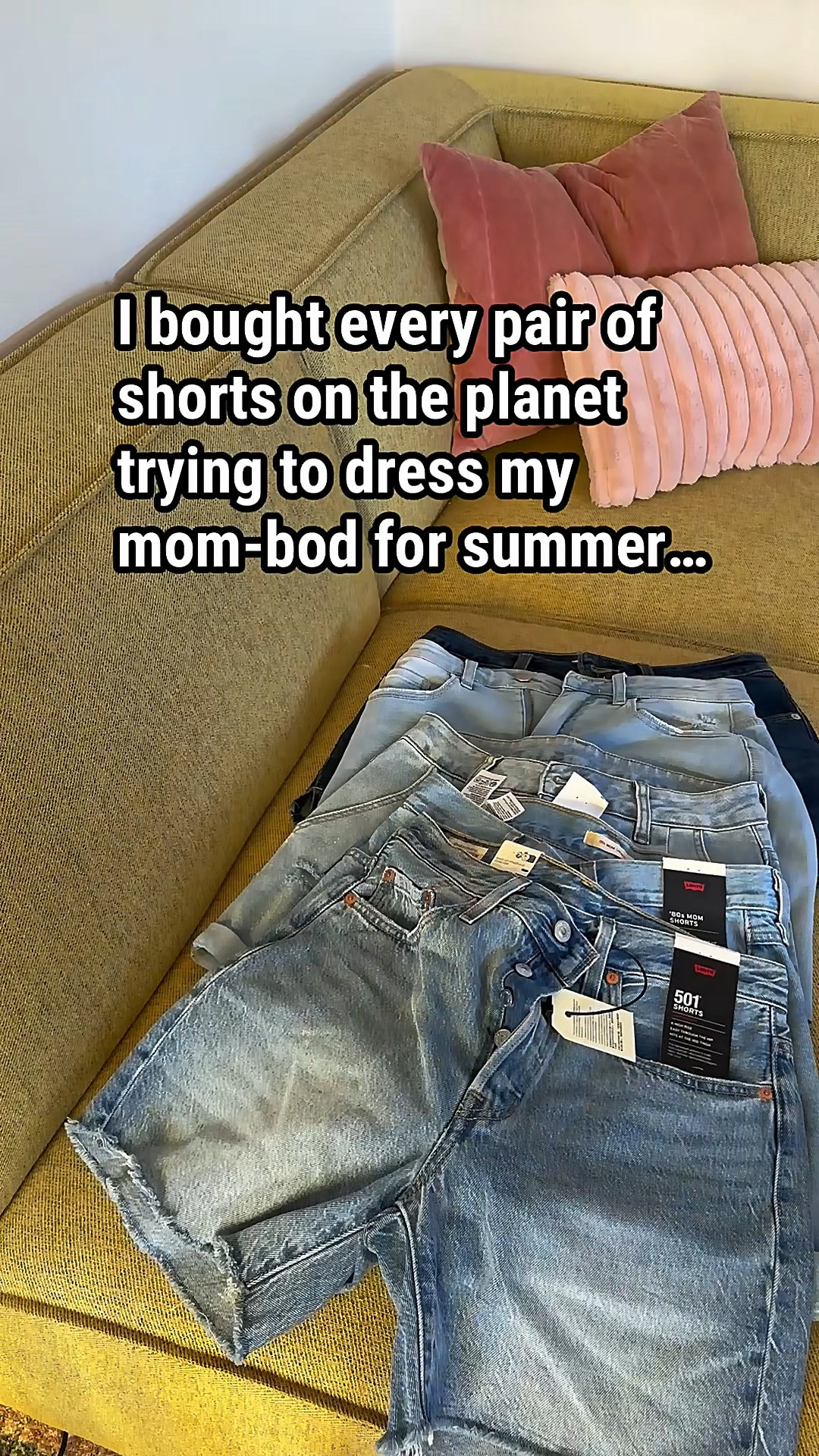 Okay! I tried on 12 pairs of denim shorts with this twin skin body of mine! Here are the five that worked!! 

I am a size 27 (a 4 or 6) and I’m 5’3 and 145lbs for reference.

Shorts 1: on sale for $23! I got a size small. 

Shorts 2: size 27, but they are a little loose. 

Shorts 3:  size 6 (should have gotten a 4!)  

Shorts 4: size small

Shorts 5: size 27

Shorts 6: size 27. Order up if between sizes. These have no stretch!! 

