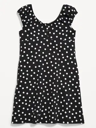Printed Short-Sleeve Henley Dress for Girls | Old Navy | Old Navy (US)