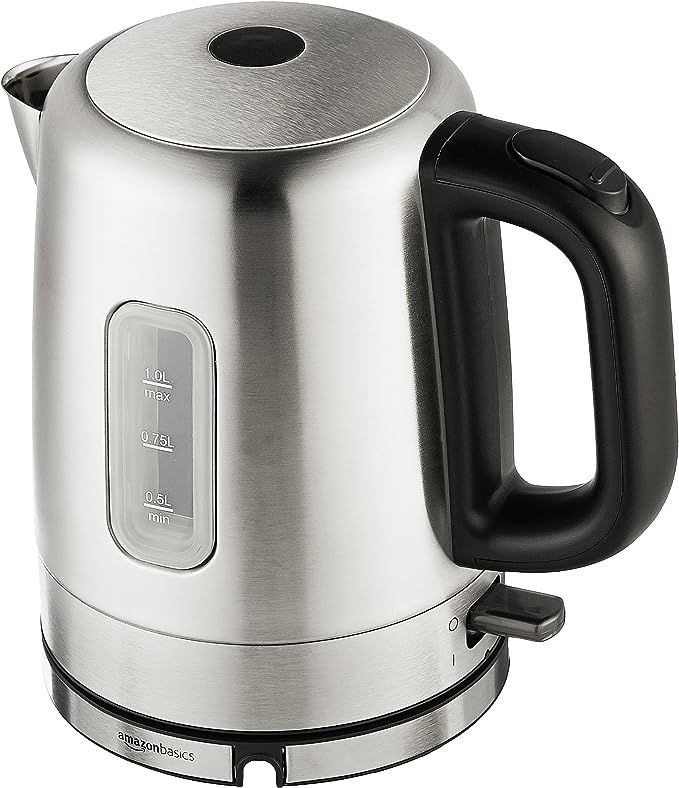 Amazon Basics Stainless Steel Portable Fast, Electric Hot Water Kettle for Tea and Coffee, 1 Lite... | Amazon (US)