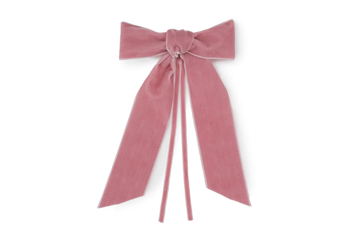 Pink Velvet Napkin Bows, Set of 4 | Over The Moon