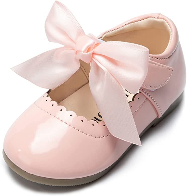 Fromosa Toddler Girls Mary Jane Dress Shoes Ballet Flats Little Kids Slip-On Bowknot Princess Wed... | Amazon (US)