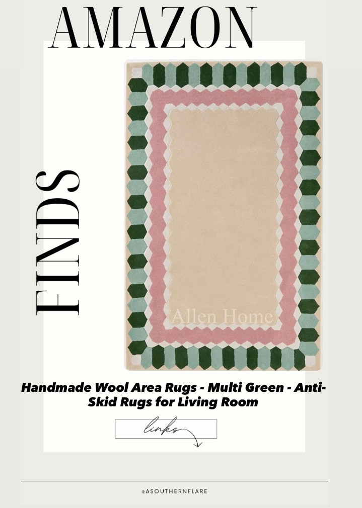 handmade wool area rugs! Perfect for any room in your home. #HomeDecor #Rugs