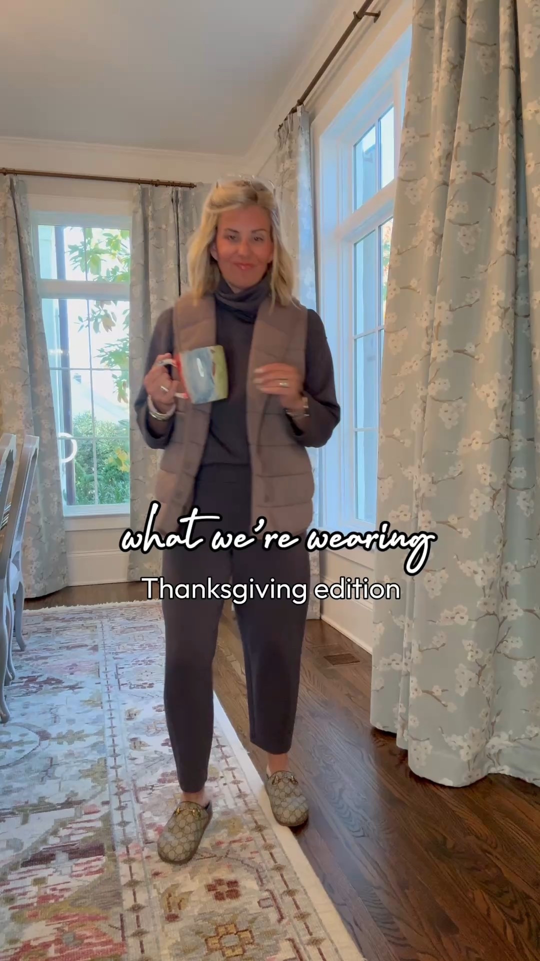 What we’re wearing Thanksgiving week (yes, there’s still time to order)

Look 1- Xs vest, s petite pants, small top
Look 2- xs dress, 8 shoes
Look 3- xs sweater, 27 pants, 7 shoes (size down whole size)
Look 4- xs dress, 7 shoes (size down)
Look 5- xs jacket, 26 jeans, 8 shoes, xs top
Look 6- xs dress, 8 shoes, 

#LTKOver40 #LTKPetite #LTKHoliday