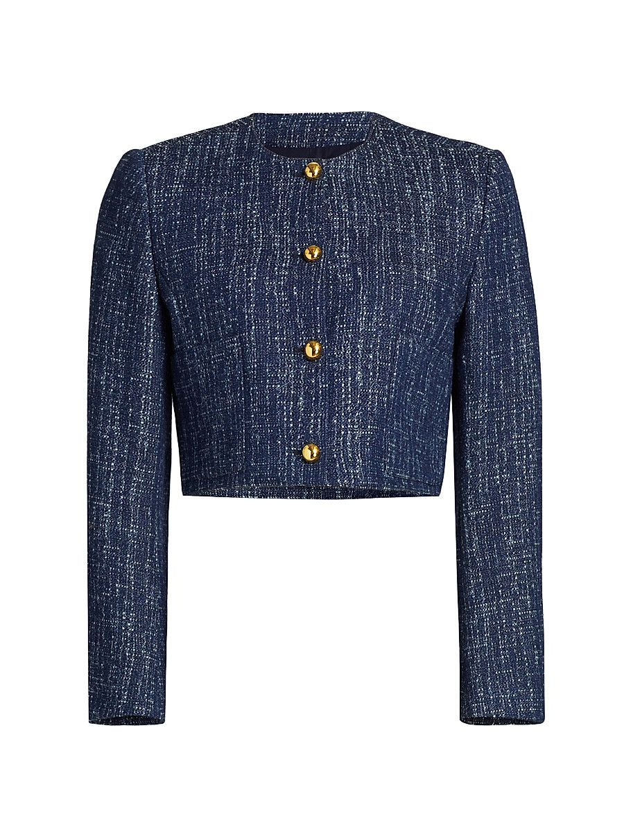 Women's The Tweed Jacket - Indigo - Size Medium | Saks Fifth Avenue