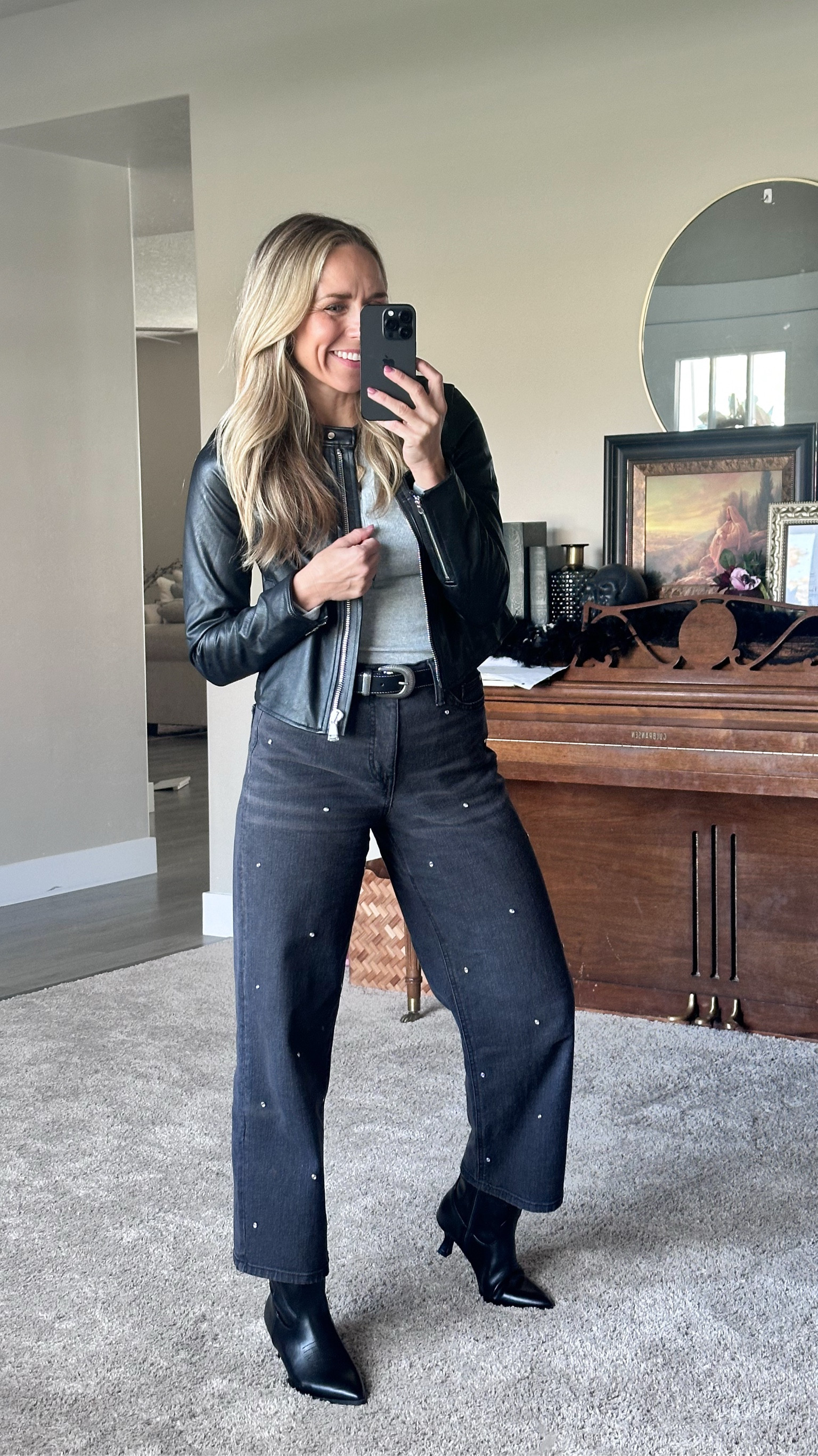 These rhinestone jeans are a favorite and so comfortable! I love that this outfit is extra but not too extra! Love this one. Everything is true to size.

#LTKFindsUnder50 #LTKHoliday #LTKSeasonal