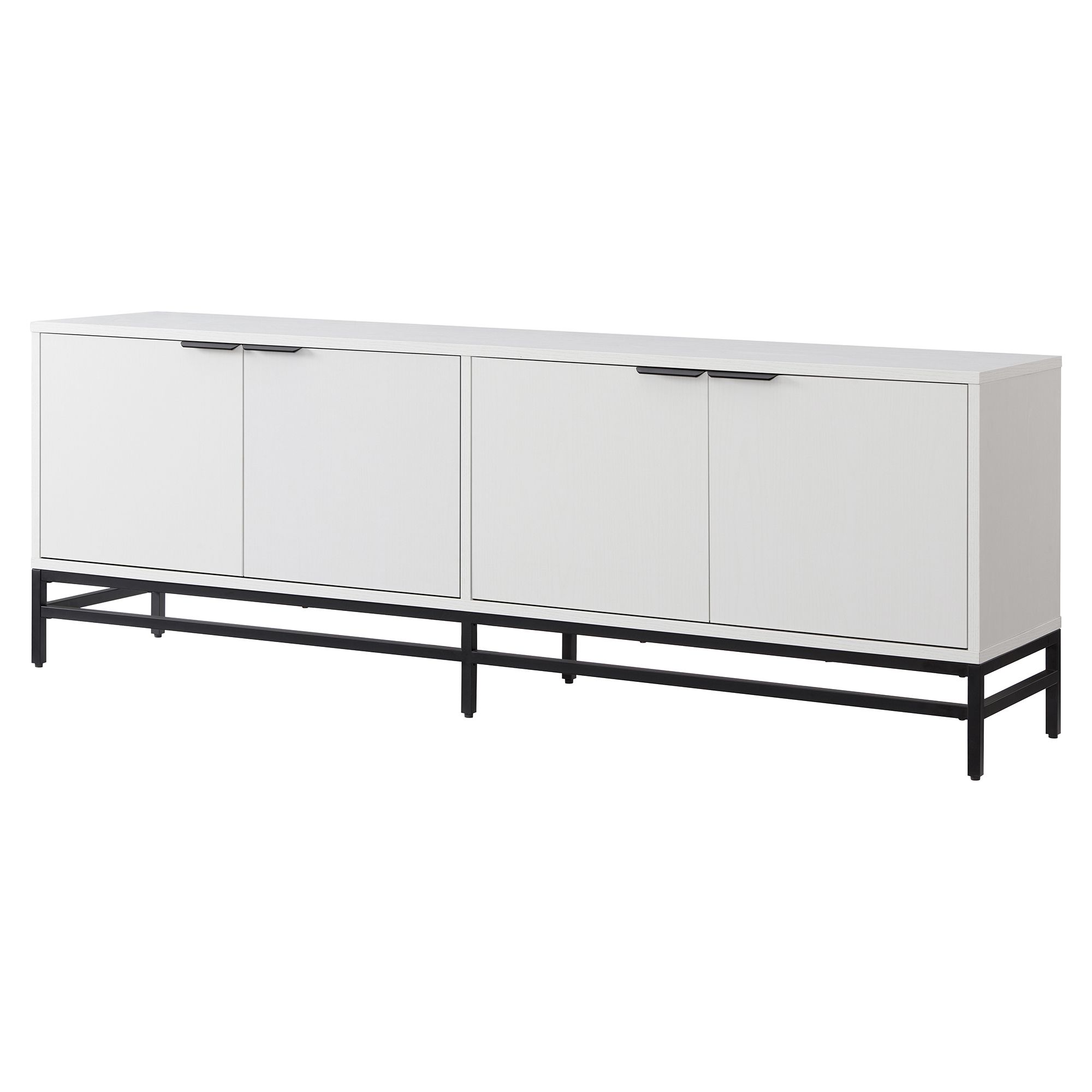 Evelyn&Zoe Campello Rectangular TV Stand for TV's up to 78", White | Walmart (US)