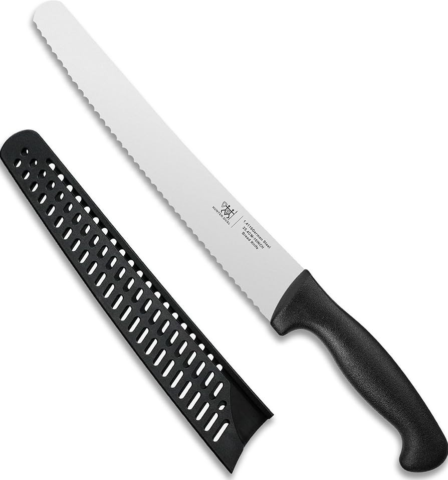 Bread Knife, 10 inch Serrated Sourdough Slicer Cutter for Homemade Bread, 1.4116 German Steel, Er... | Amazon (US)