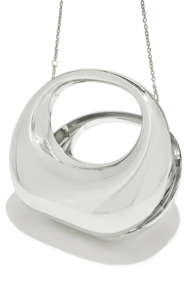 Miss Lola | Sasha Silver Acrylic Handbag | MISS LOLA