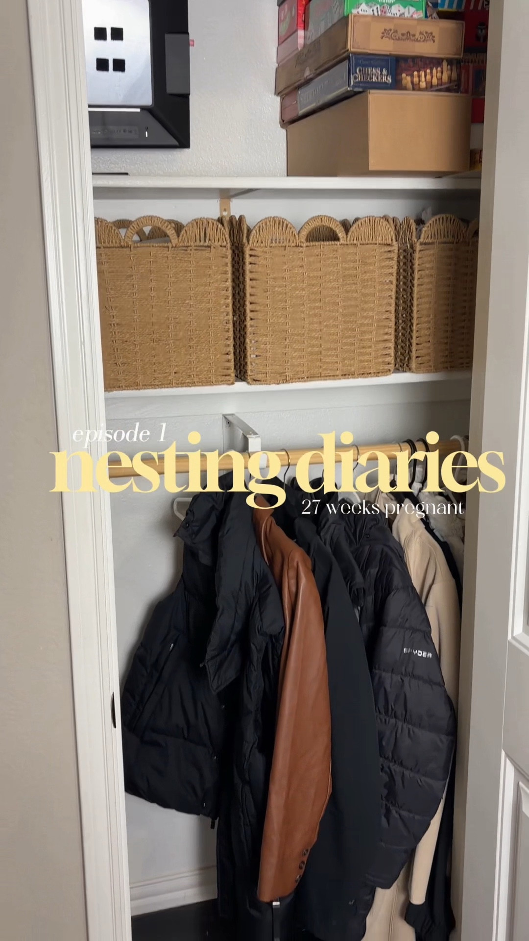 Link to the scalloped baskets in my coat closet! 🤍
