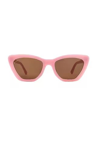 DIFF EYEWEAR Camila Sunglasses in Pink Velvet & Brown from Revolve.com | Revolve Clothing (Global)