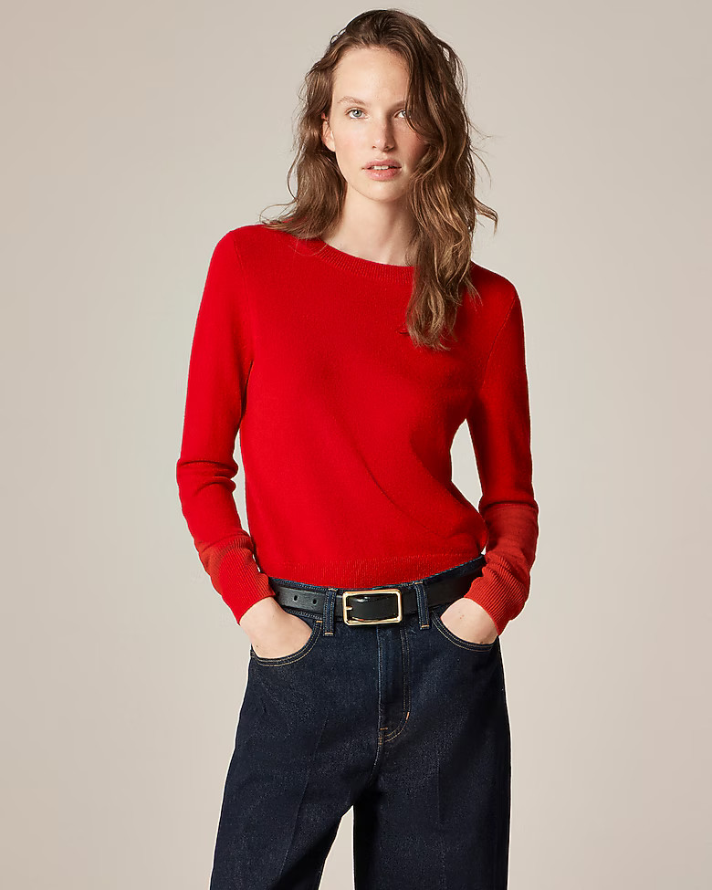 Cashmere classic-fit crewneck sweater | J. Crew US