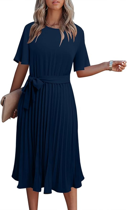 VIEACTIVEWEAR Women's Casual Summer Ruffle Long Bohemian Dress Short Sleeve Loose Plain Maxi Dres... | Amazon (US)