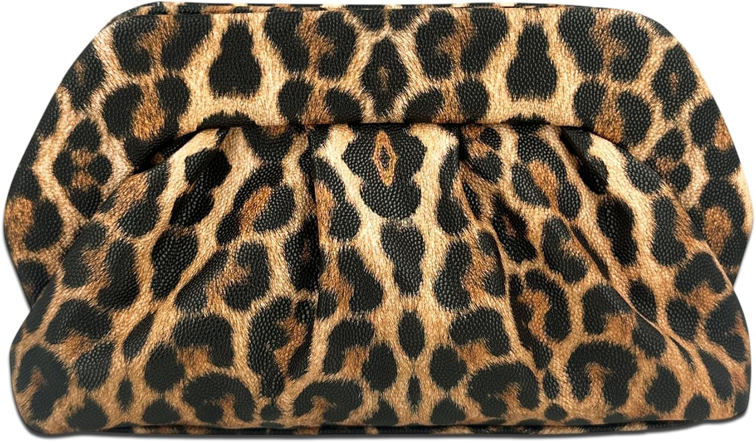 ENBEI Leopard Print Clutch Purse for Women - Waterproof Faux Leather Evening Bag, Handbag with Du... | Amazon (US)