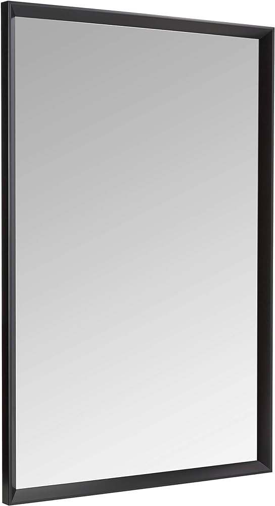 Amazon Basics Rectangular Wall Mirror 24" x 36" - Peaked Trim, Black | Amazon (US)