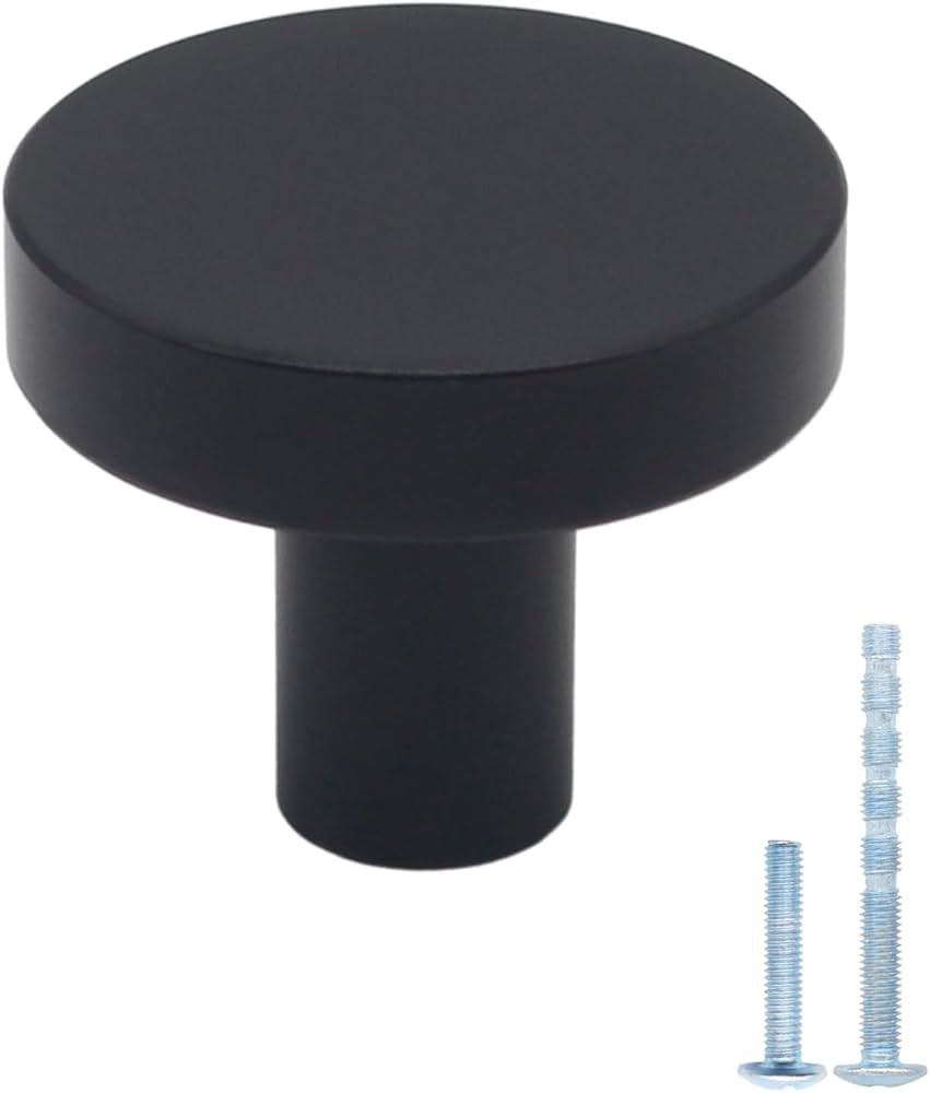 30 Pack Black Cabinet Knobs, Solid Dresser Knobs Drawer Knobs Kitchen Cabinet Knobs, Matte Black ... | Amazon (US)