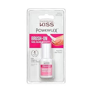 KISS PowerFlex Brush-On Nail Glue for Press On Nails, Ultra Hold Flex Formula Nail Adhesive, Incl... | Amazon (US)
