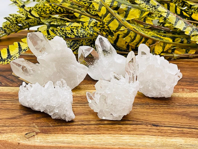 Clear Quartz Crystal Cluster Clear Quartz Point L Rock Cluster Cluster Geode Raw Quartz Point Clu... | Etsy (US)
