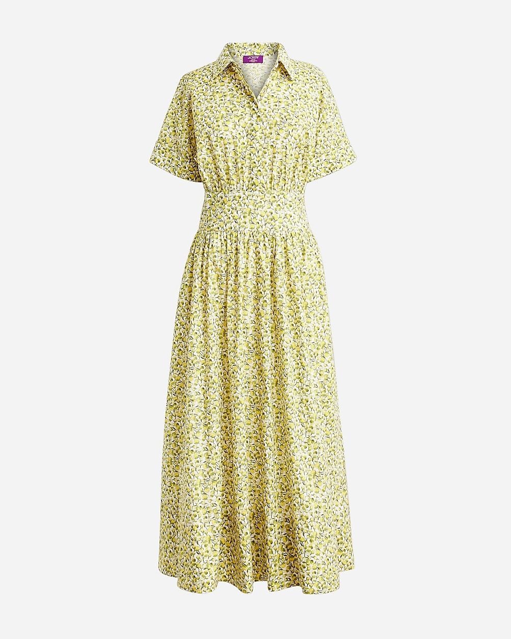 Fitted-waist shirtdress in Liberty® Eliza's Yellow fabric | J.Crew US