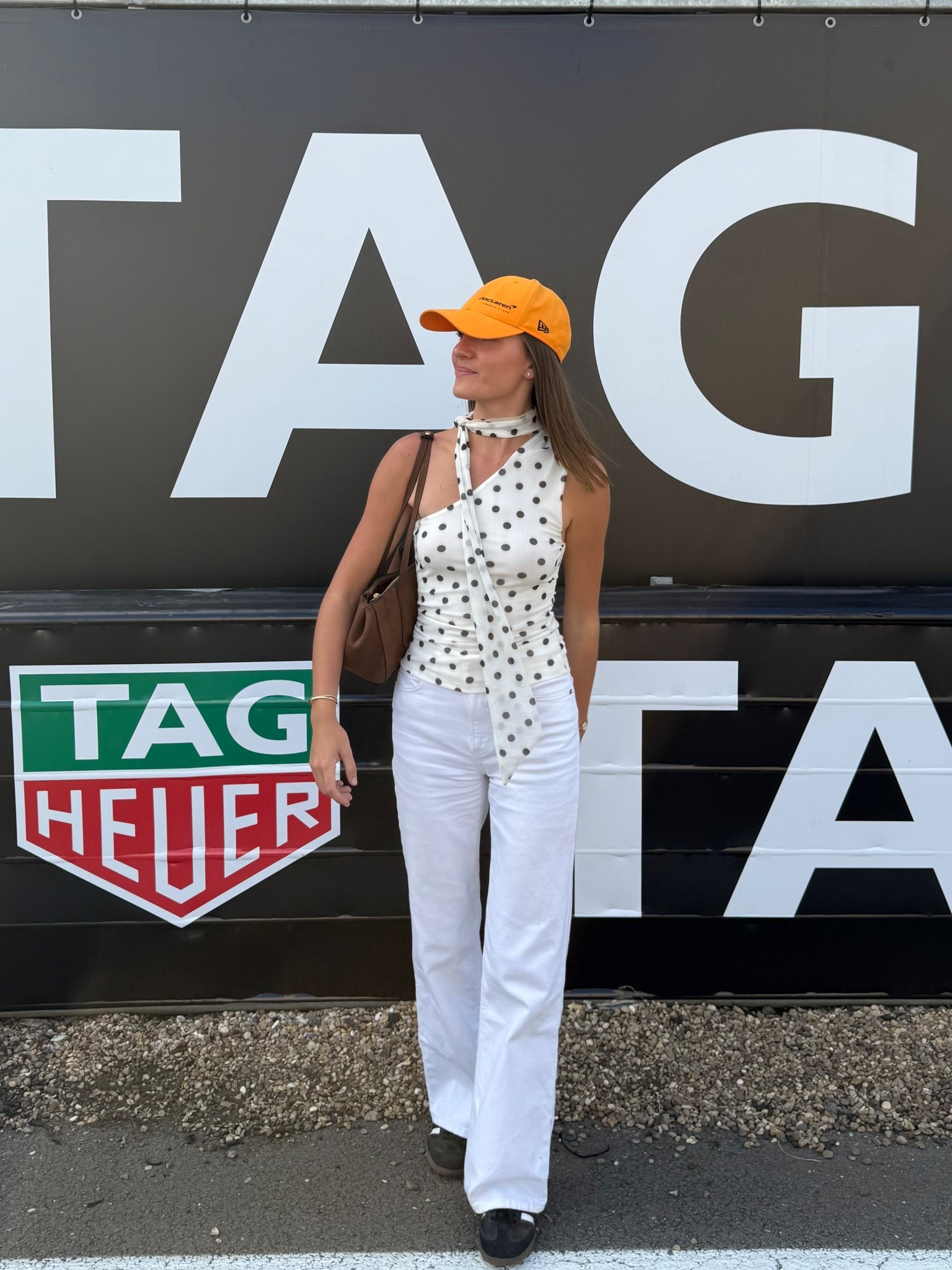 silverstone outfit day 1 🧡

f1 inspo, white jeans, polka dot top, brown suede bag, h&m

#LTKsummer #LTKuk #LTKstyletip