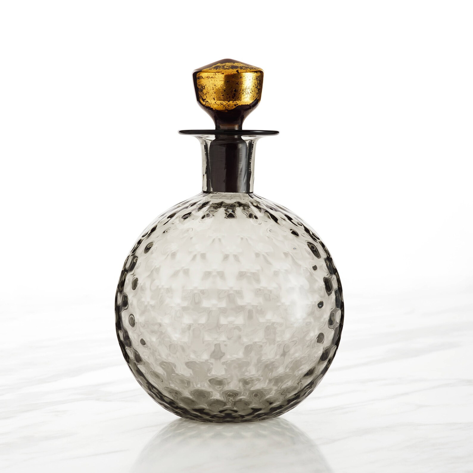 Whiskey Decanter in Antique Grey with 24K Gold Leaf | Etsy (US)