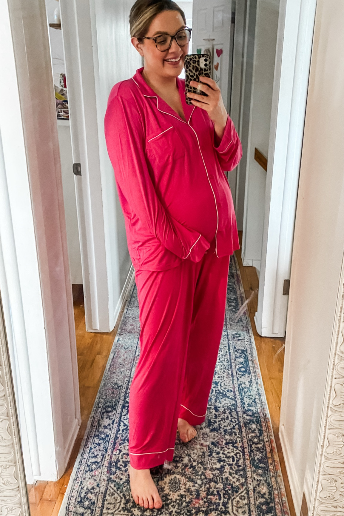 Def in my pj era right now. I’m 35 weeks pregnant, and if we aren’t going out, I just want to be comfortable. 

I found these pjs on clearance! I’m wearing an XL in both the top and the bottom. They’re super soft, and there is plenty of room for baby to grow these next couple weeks.

They will also be super nice for postpartum and breast feeding with functioning buttons. 



#LTKBump #LTKFindsUnder50 #LTKMostLoved