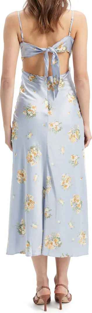 Bardot Malinda Floral Cutout Satin Slipdress | Nordstrom | Nordstrom