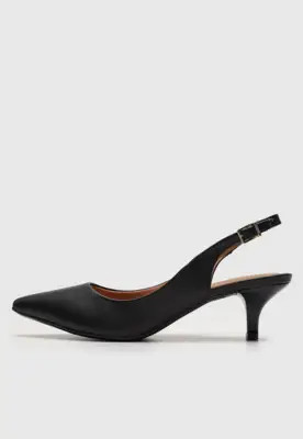 Scarpin Slingback Vizzano Fosco Preto | Dafiti (BR)