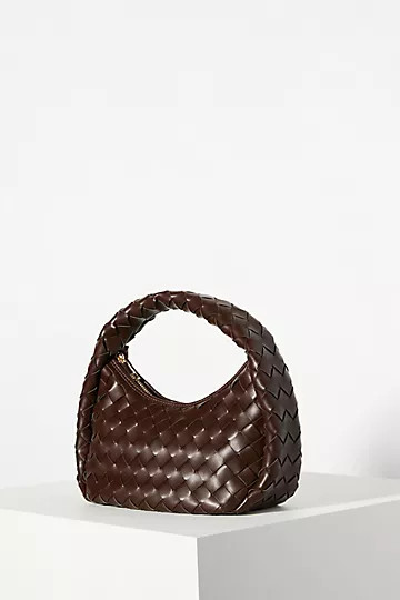 The Inez Woven Faux Leather Bag | Anthropologie (US)