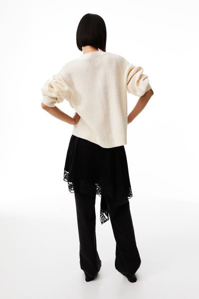 Gerippter Cardigan - Cremefarben - Ladies | H&M AT | H&M (DE, AT, CH, NL, FI)