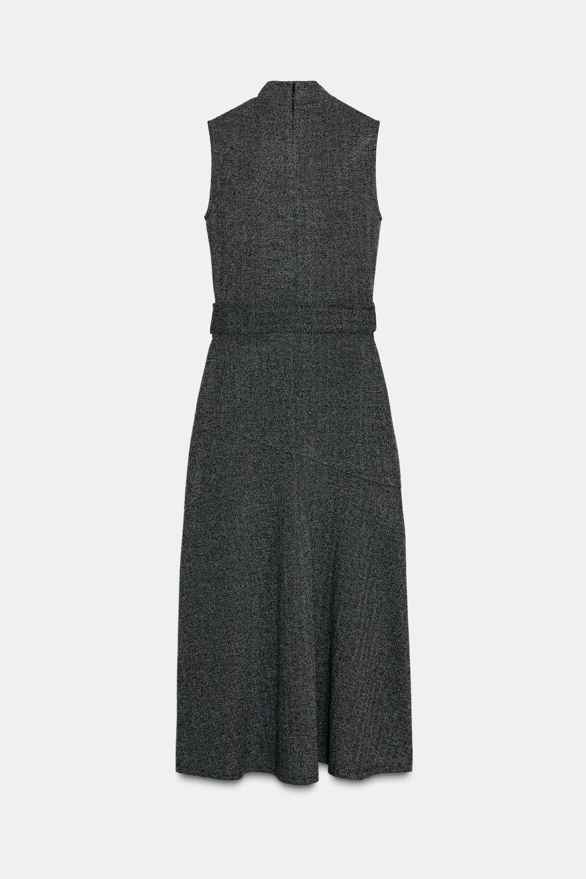 TWILL BELTED DRESS | Zara US