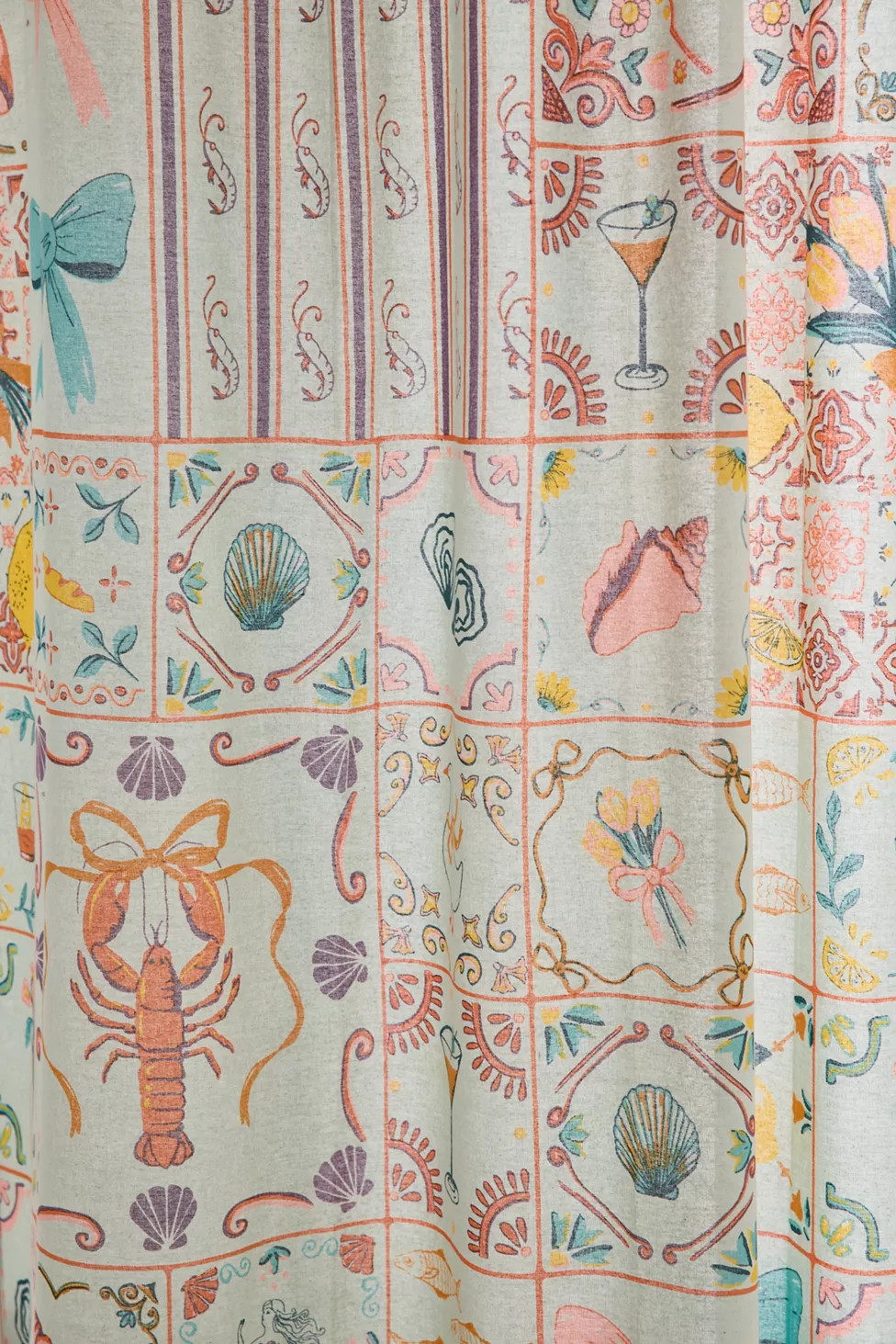 Porto Tile Pattern Shower Curtain | Urban Outfitters (US and RoW)