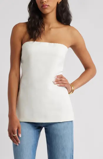 Open Edit Tunic Tube Top in Ivory at Nordstrom Rack, Size X-Small | Nordstrom Rack