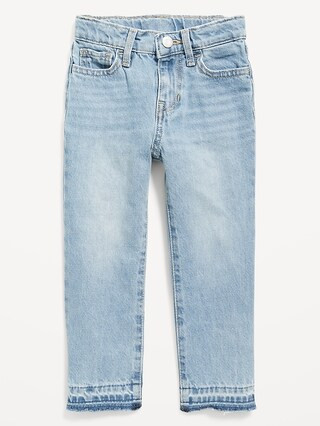 Unisex Slouchy Straight Let-Down Hem Non-Stretch Jeans for Toddler | Old Navy (US)