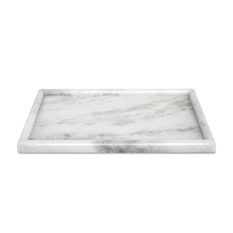 Guein Rectangle Natural Marble Tray,Namib Fantasy | Wayfair North America