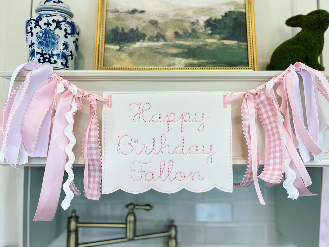 Happy Birthday Scalloped Banner - Etsy | Etsy (US)
