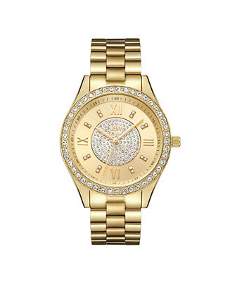 Women's Mondrian Diamond (1/6 ct.t.w.) 18k Gold Plated Stainless Steel Watch 37mm | Macy's