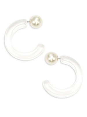 Design Lab Lord & Taylor - Classic C-Hoop Earrings | Lord & Taylor