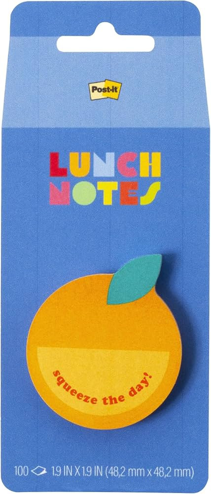 Post-it Cute Sticky Notes, Orange Shaped, 2 in. x 2.3 in., 100 Sheets | Amazon (US)