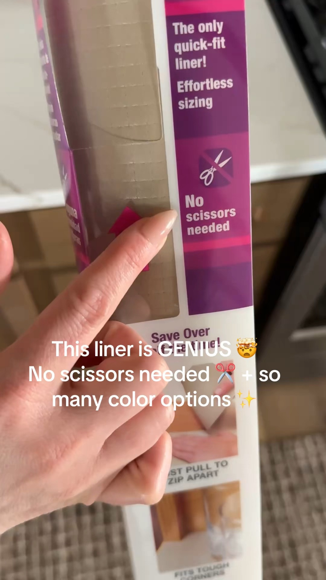 This liner is GENIUS 🤯✨No scissors needed ✂️, no mess, no hassle 🙌 Plus, it comes in so many color options 😍

#LTKHome #LTKstorytime #LTKdayinmylife