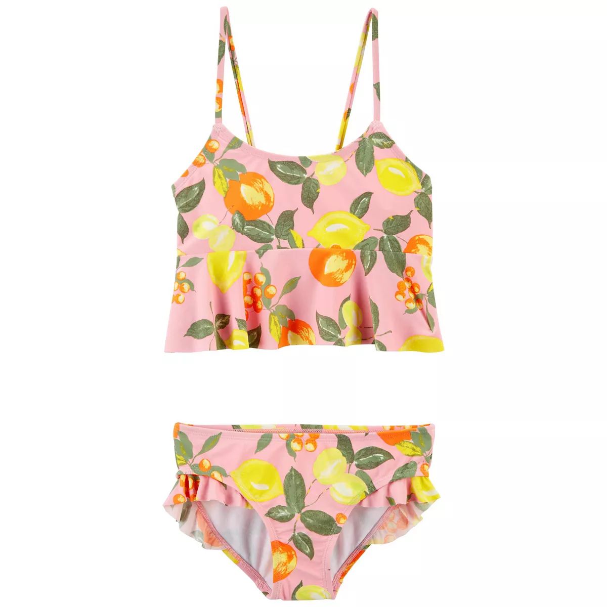 Girls 4-16 OshKosh B'gosh® Lemon Ruffle Tankini Top & Bottoms Swimsuit Top | Kohl's