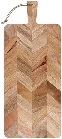 Santa Barbara Design Studio Herringbone Acacia Wood Charcuterie Board with Handle, 24" x 10" | Amazon (US)