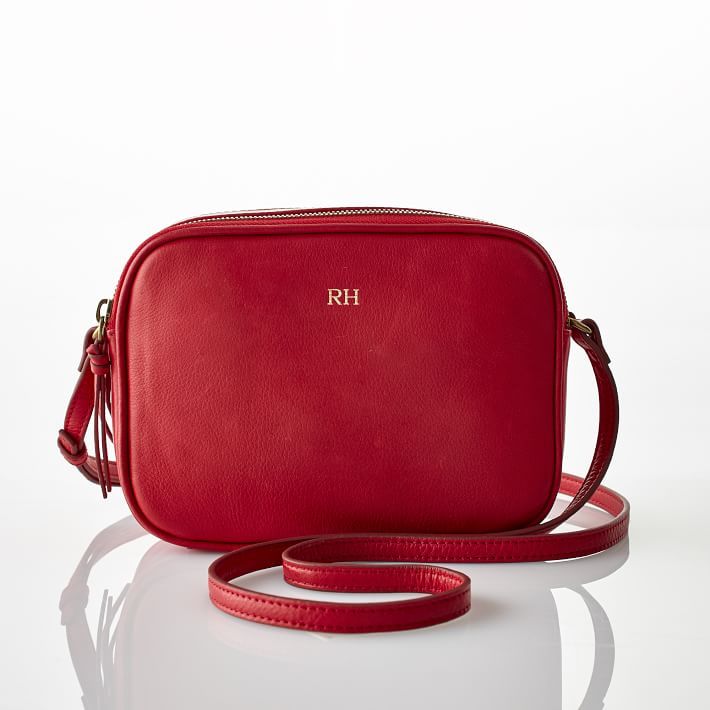 The Essential Crossbody, Red, Leather | Mark and Graham