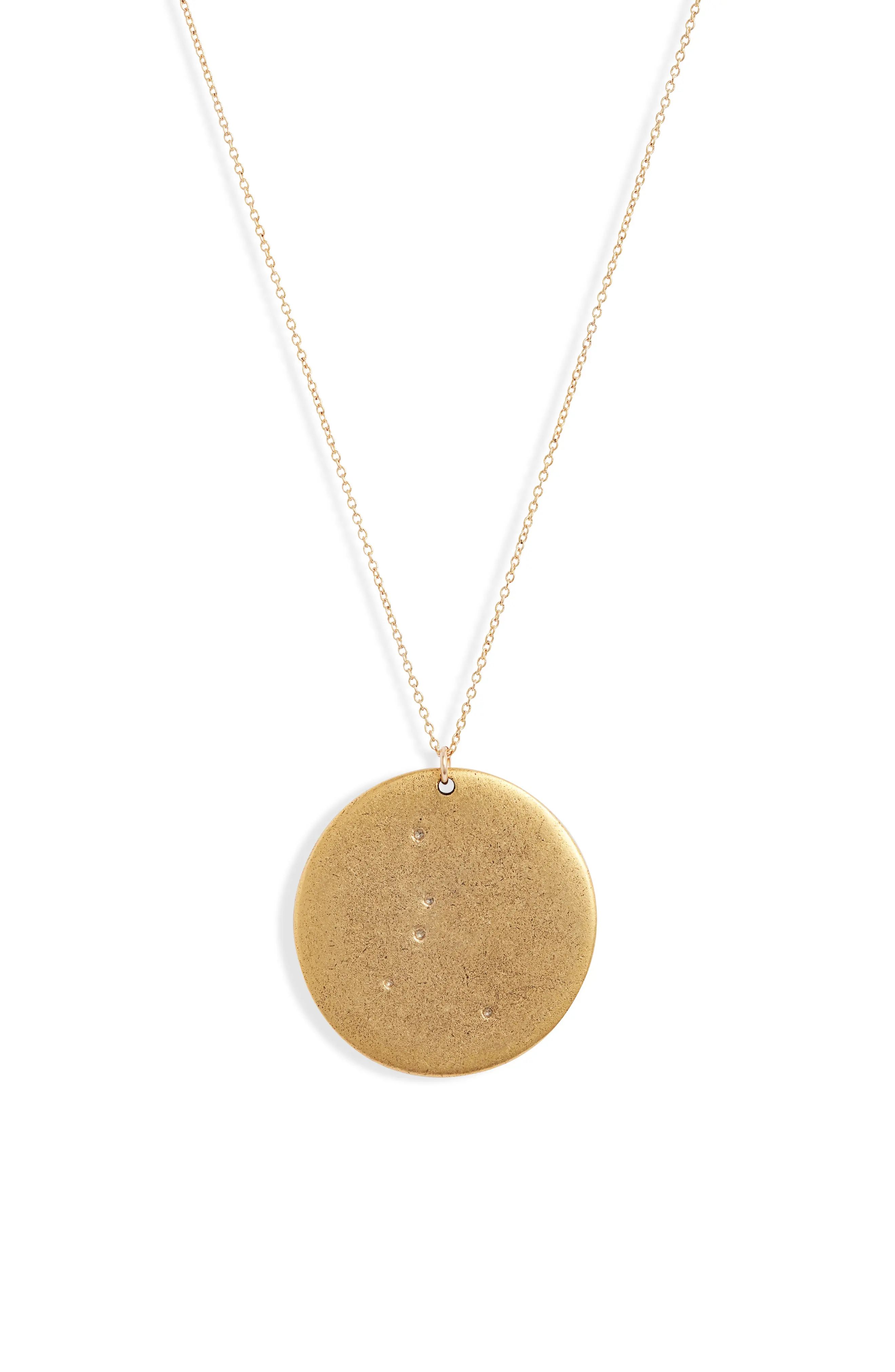 Set & Stones Constellation Pendant Necklace in Gold - Cancer at Nordstrom, Size Large | Nordstrom